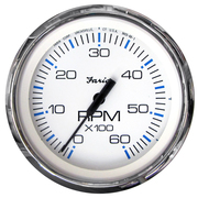 Faria Beede Instruments Chesapeake White SS 4" Tachometer - 6,000 RPM (Gas - Inboard & I 33807